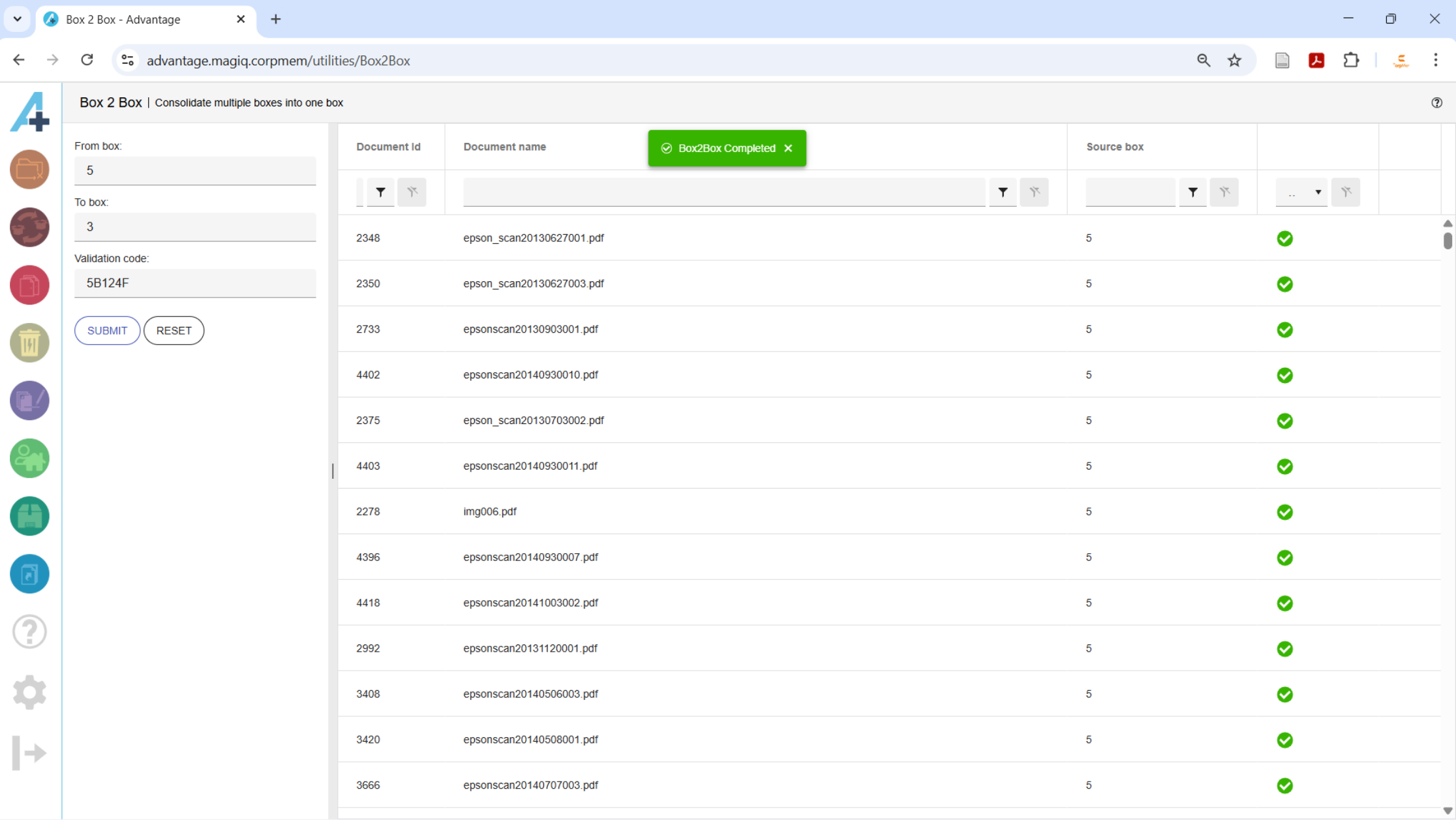 Validation Completed Validation Completed