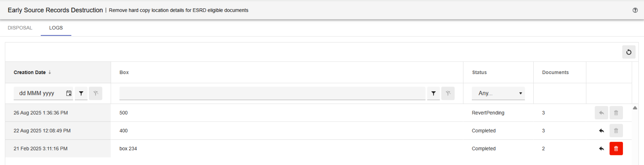 Reverted Pending Reverted Pending